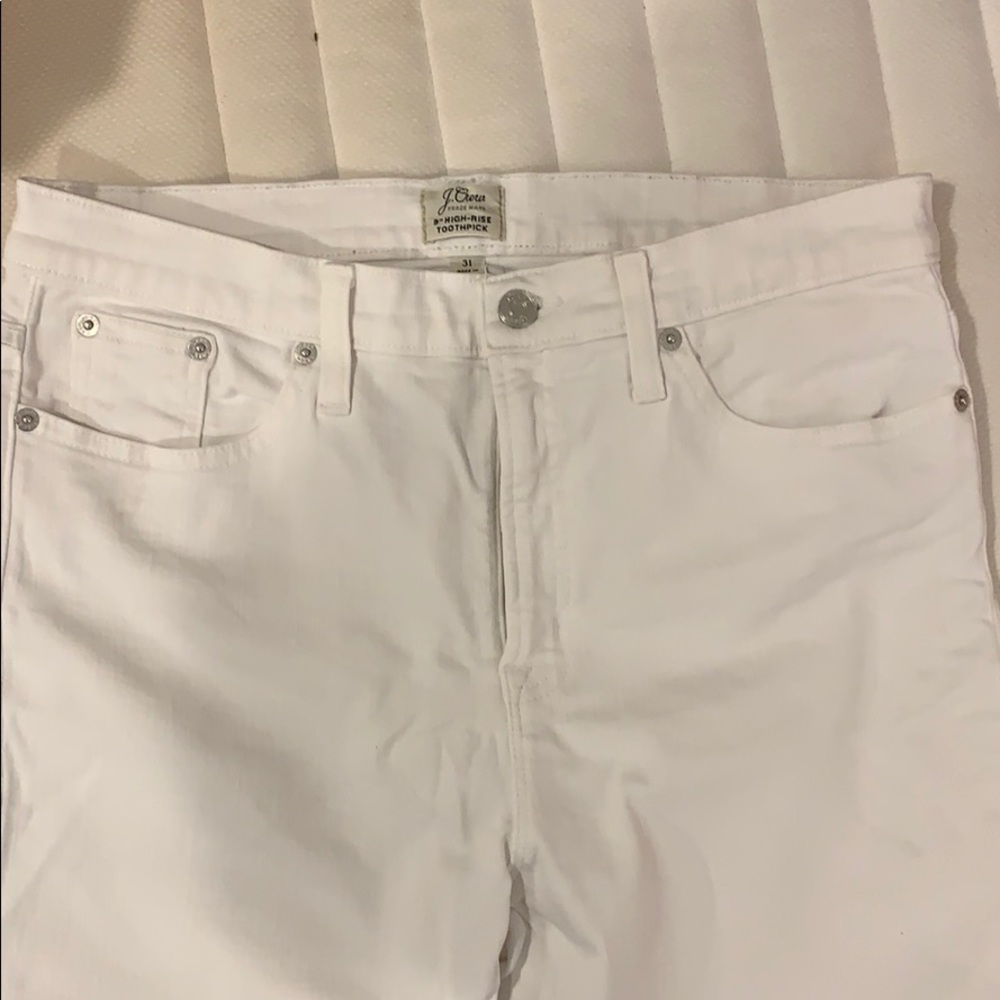 J. Crew white toothpick jeans size 31